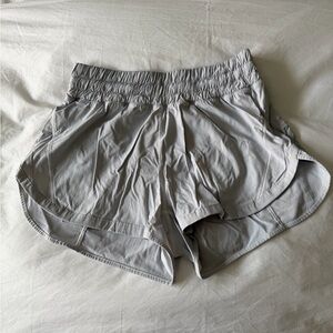 Lululemon White High-Rise Track That Athletic Shorts